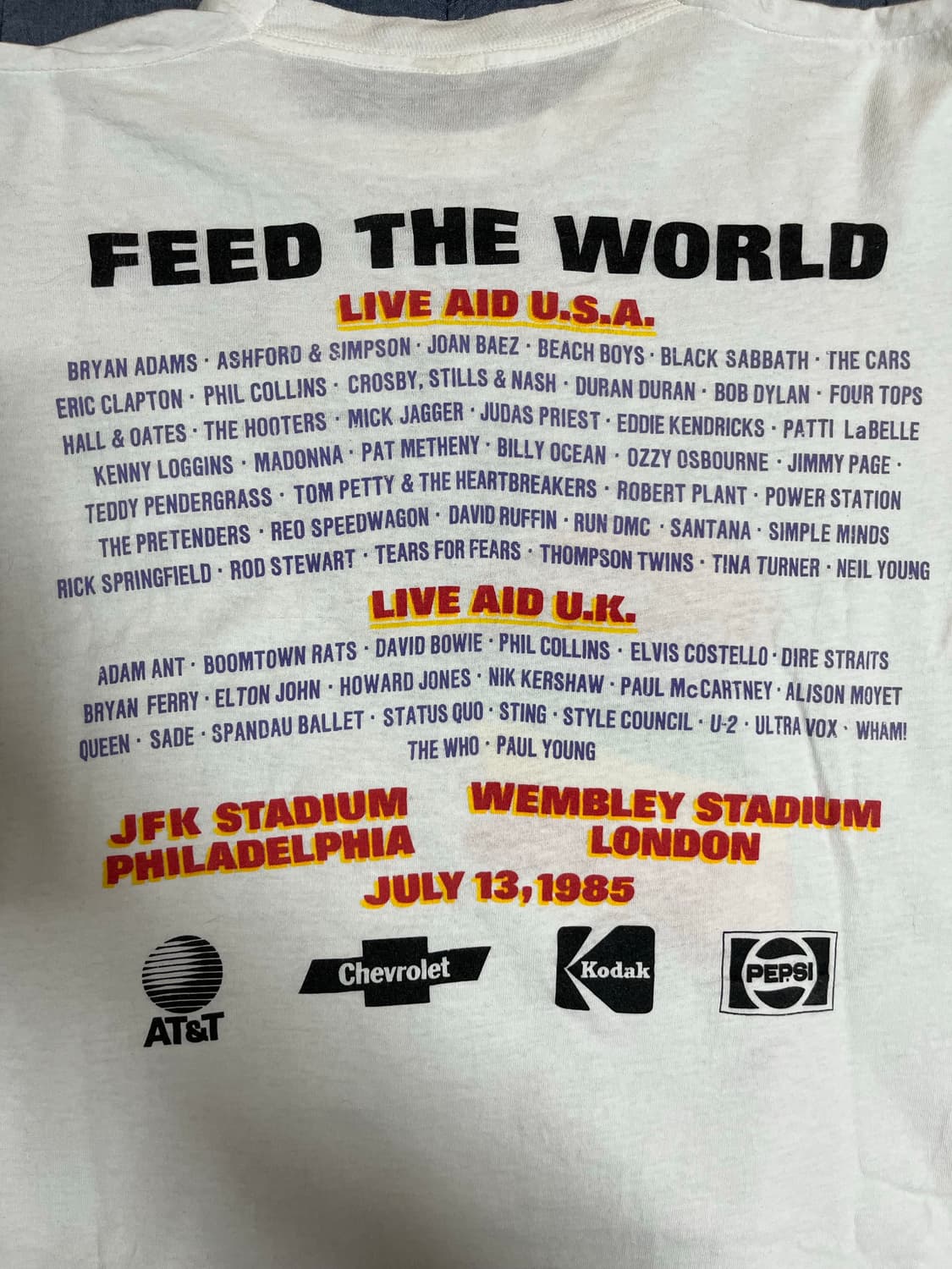 80s Live Aid t shirt 상품이미지8