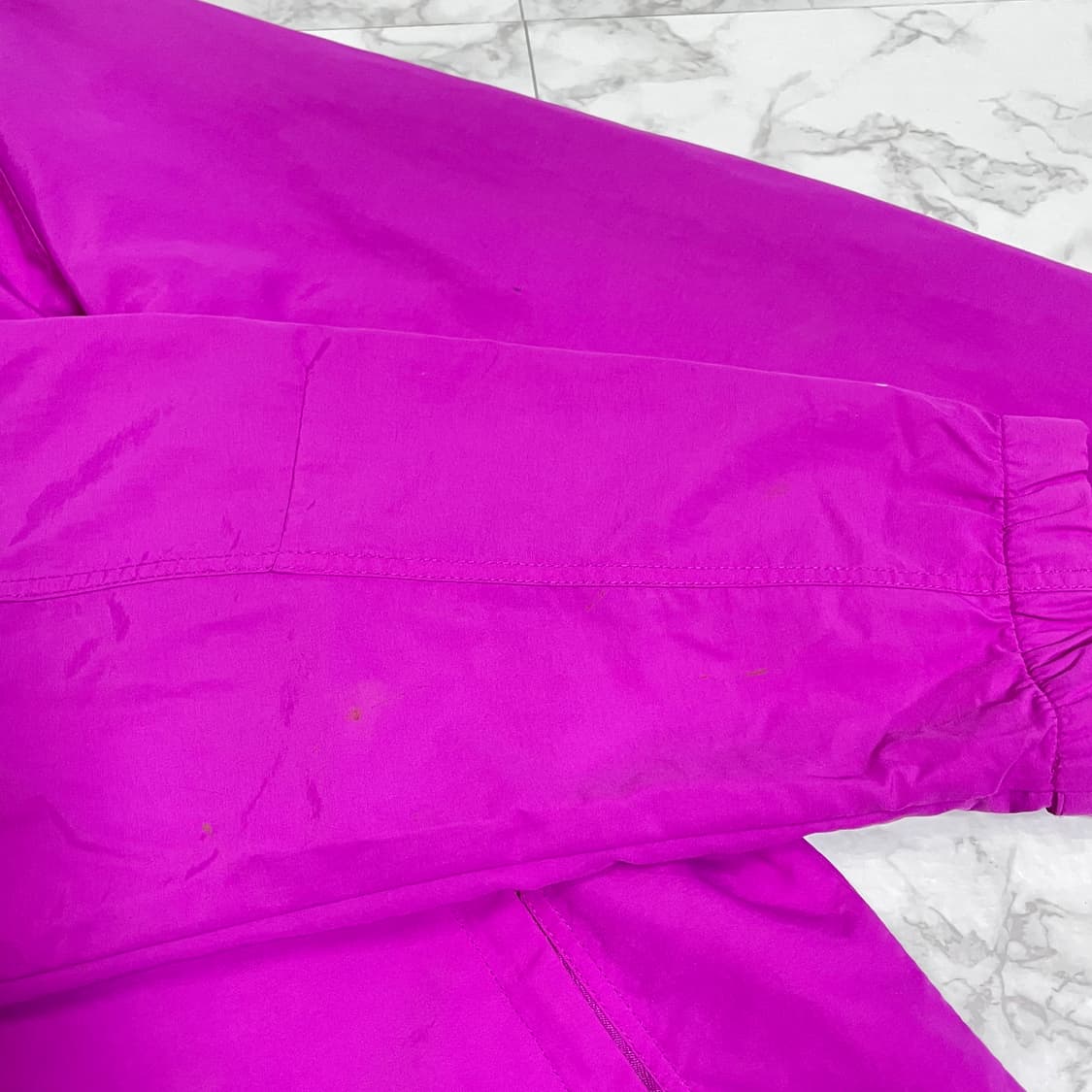 L 아디다스 삼선로고 퍼플 바람막이 상품이미지7