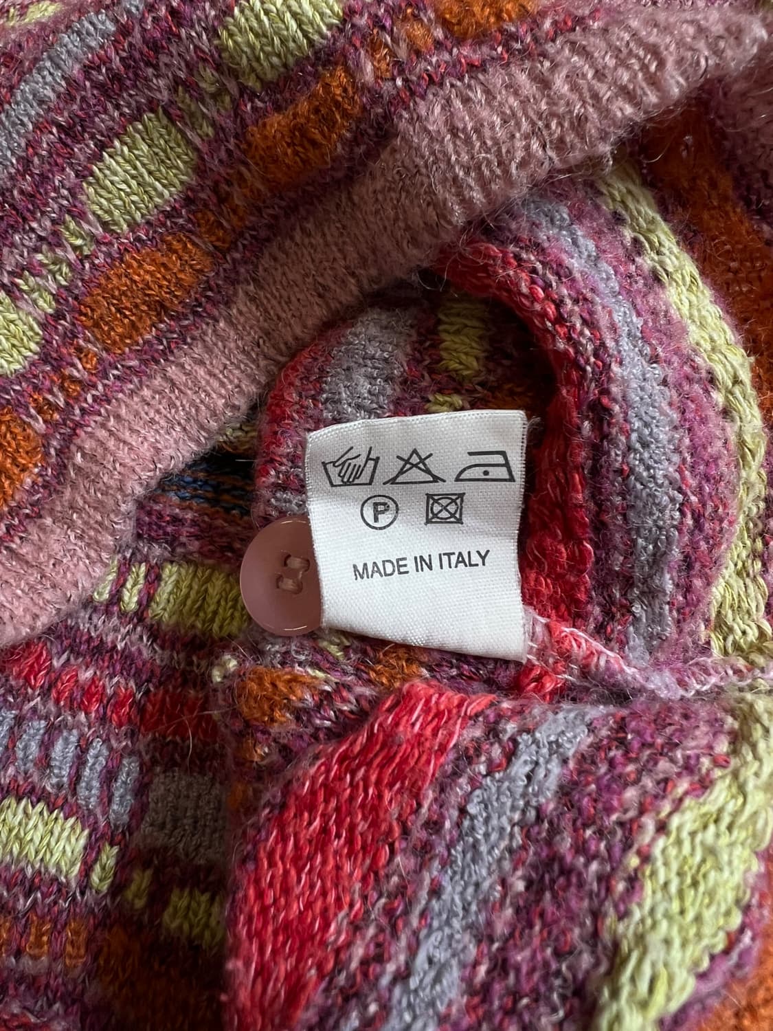 카라 패턴 니트 Made in Italy  L 상품이미지4