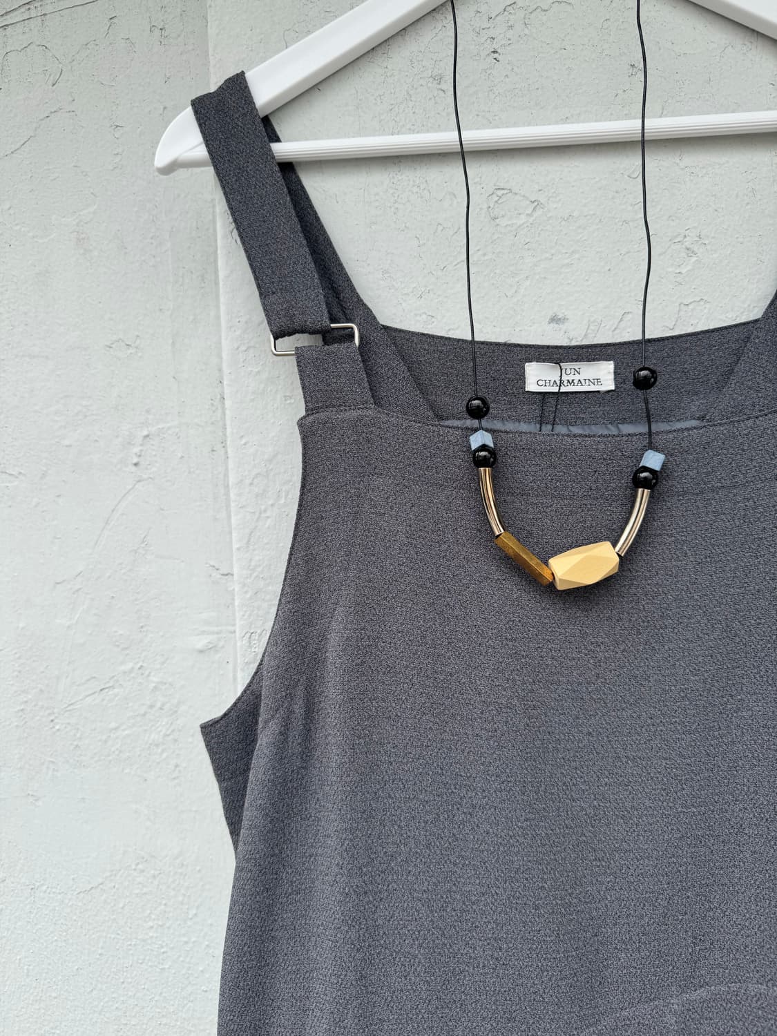 Jun Charmaine 버클 스트랩 서스펜더 롱 원피스 상품이미지2