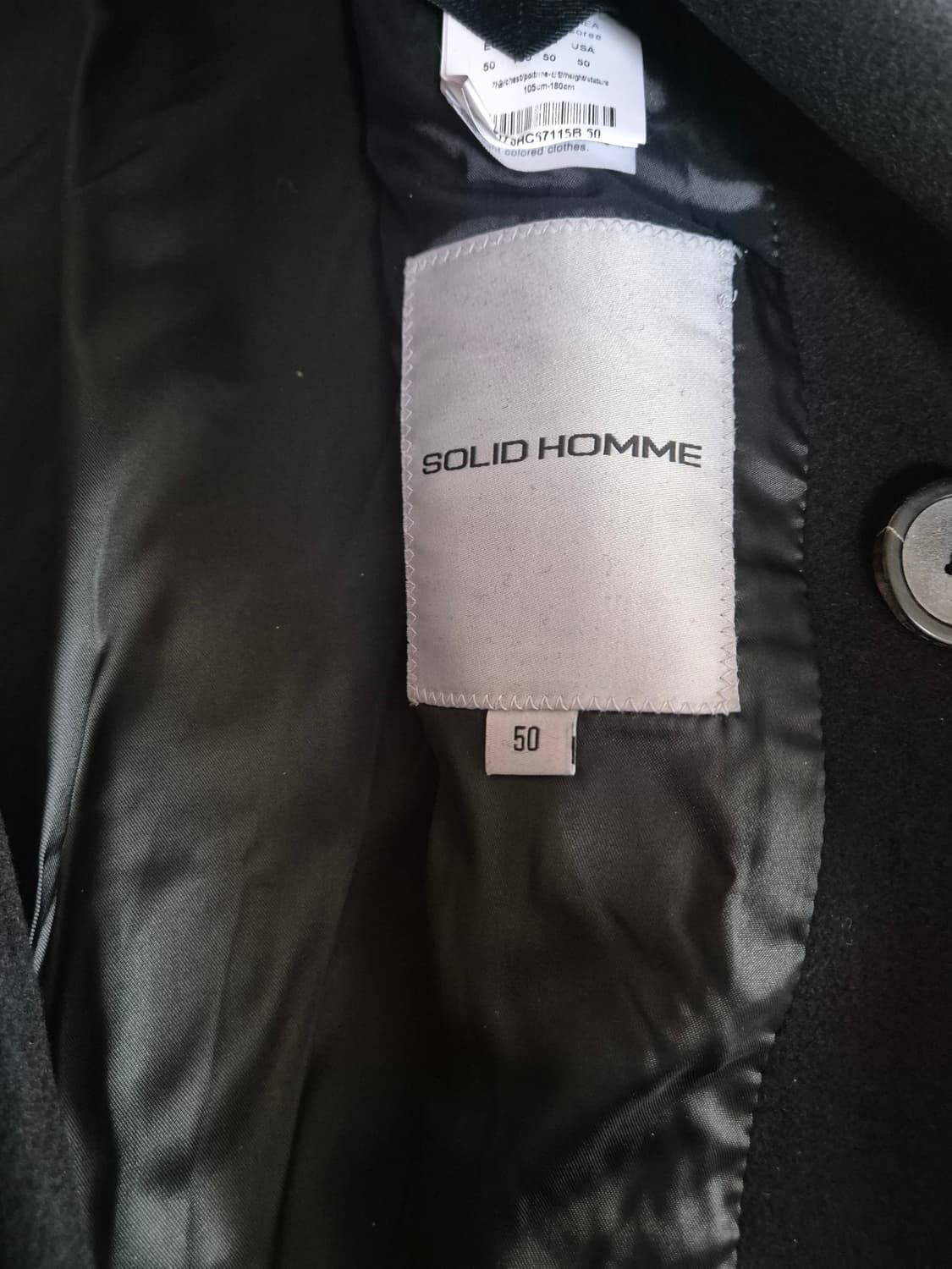 솔리드옴므 17fw 더블 롱코트 블랙 상품이미지5