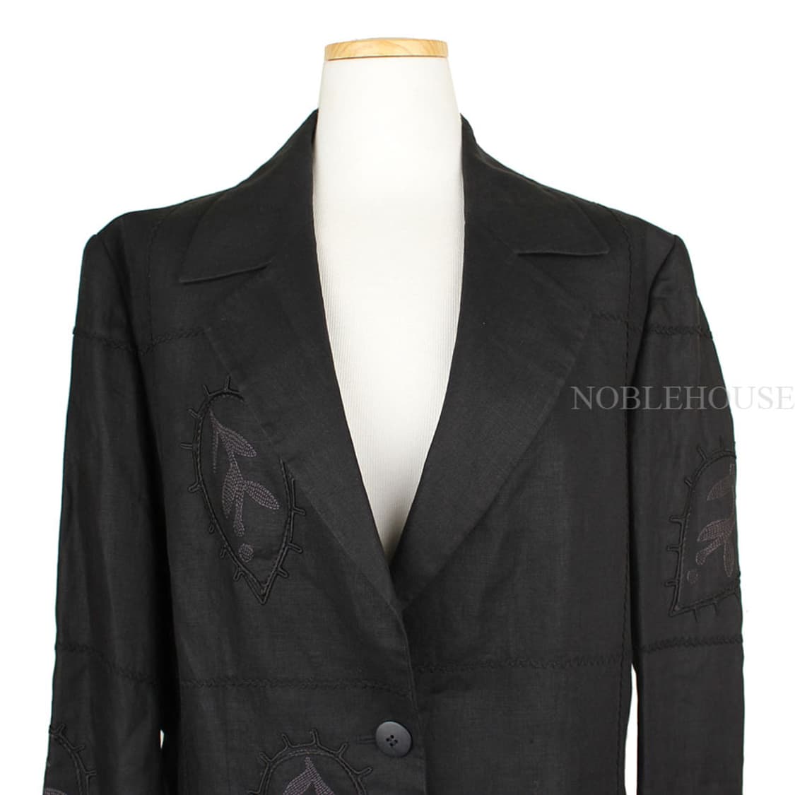 아이스버그 블랙 자수 린넨 자켓(이44) 상품이미지5