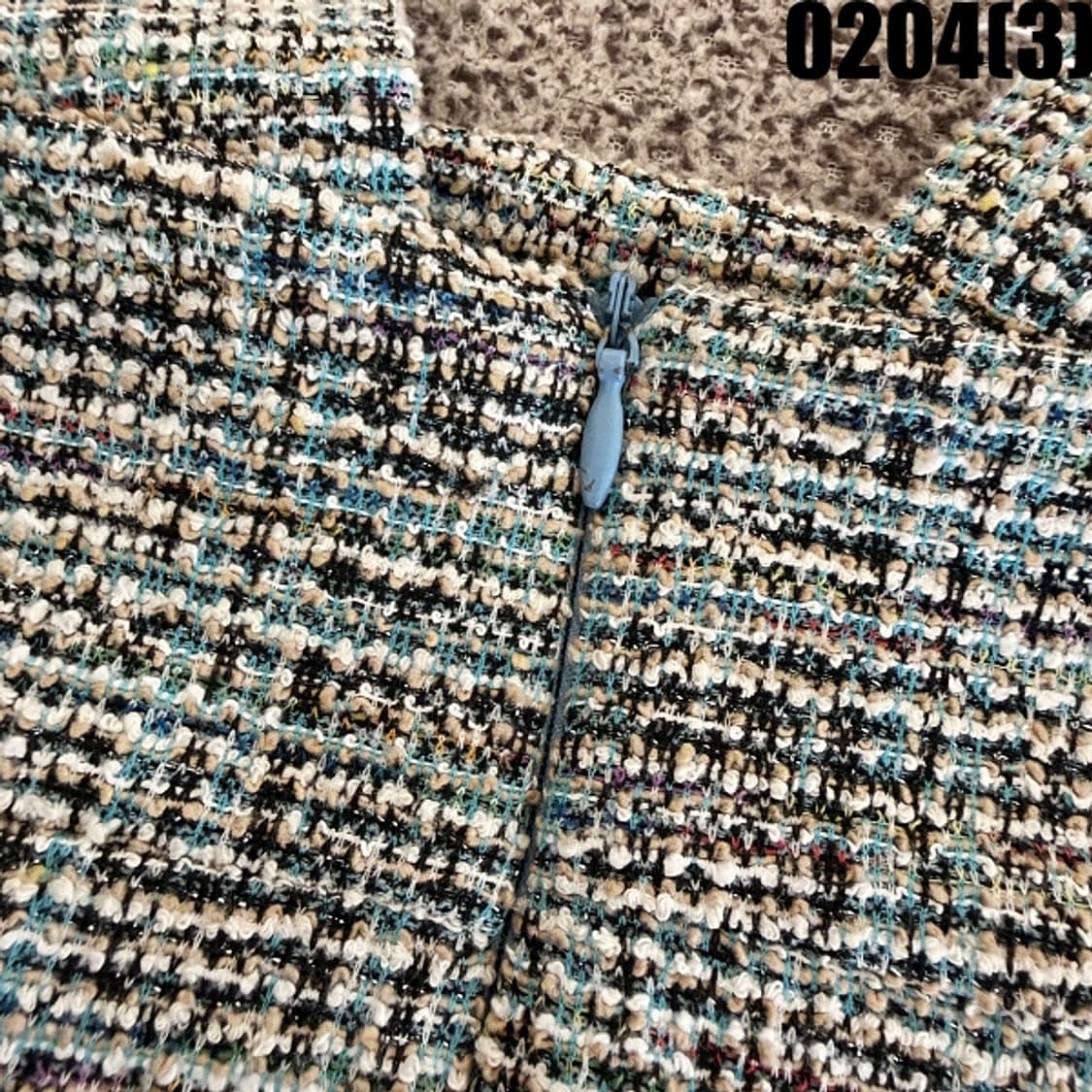 [M] 아델 여성 트위드 슬리브리스 플레어 탑 롱 원피스 0204(3) 상품이미지5