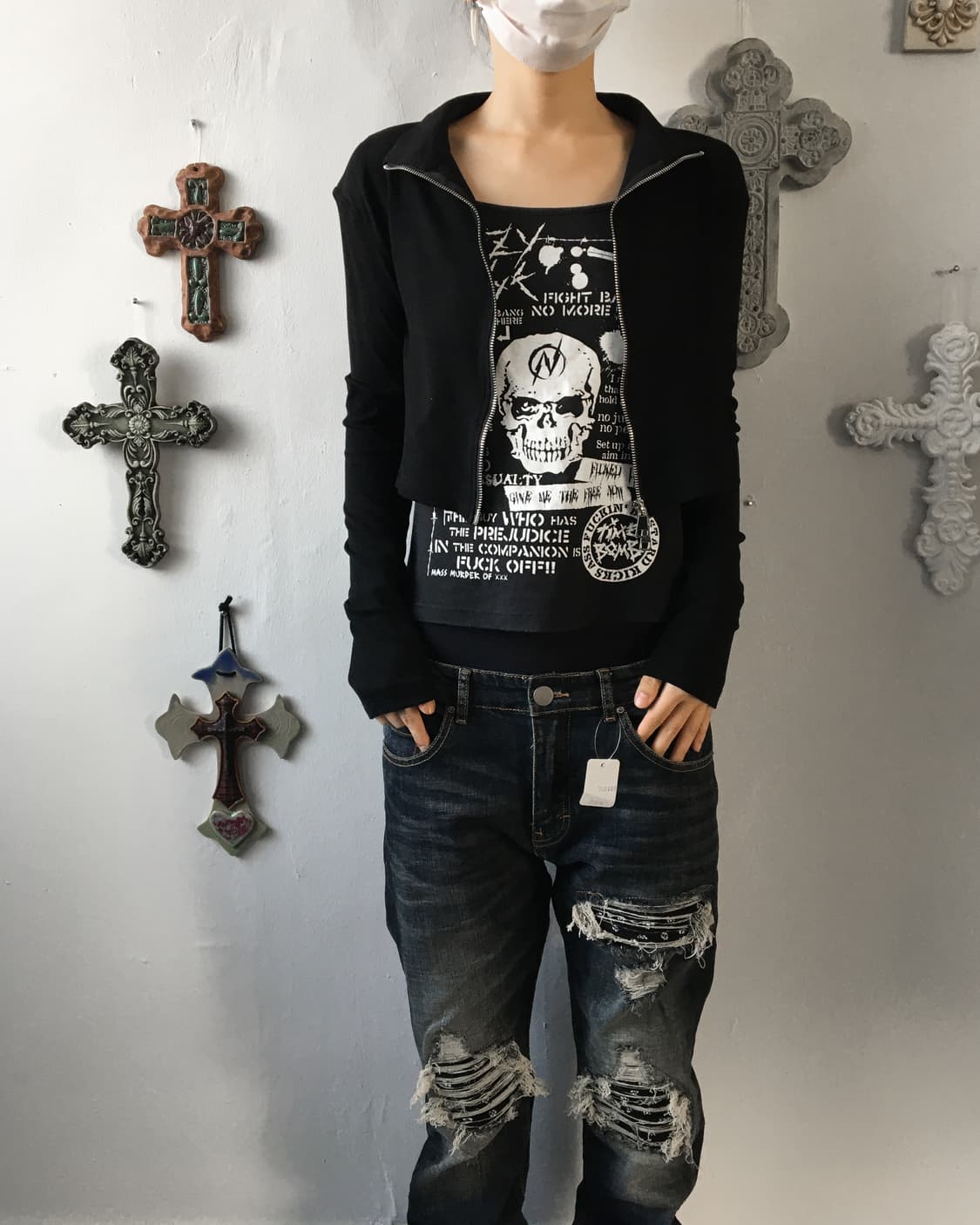 high neck zip up 상품이미지5