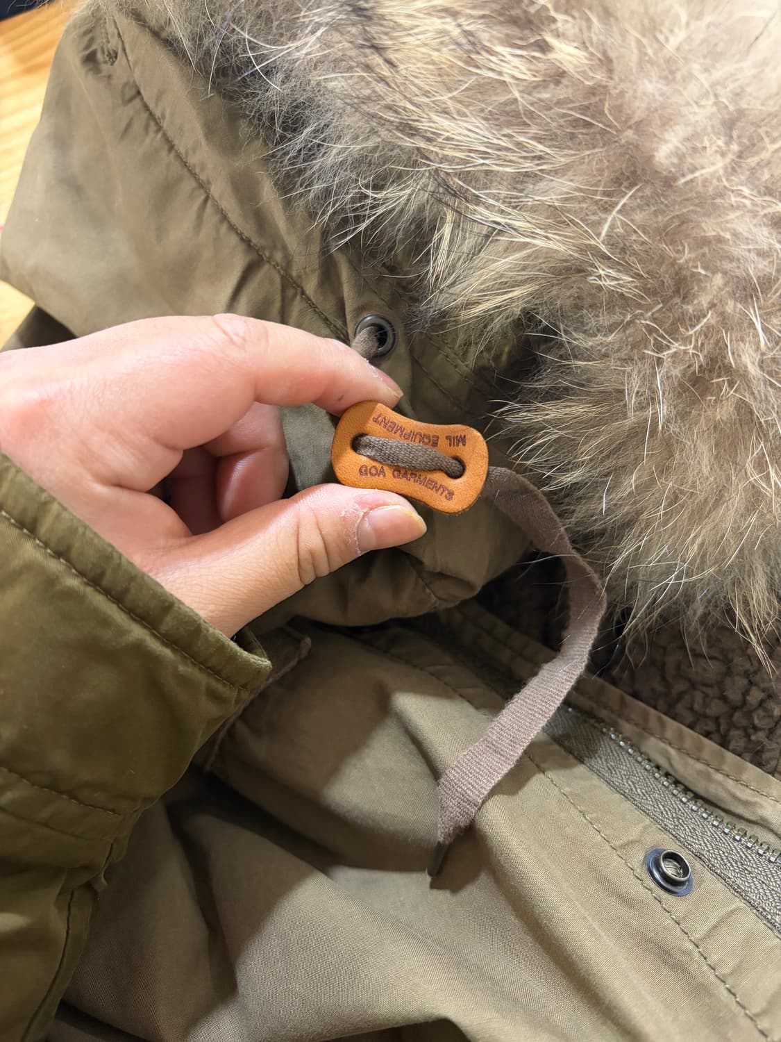 g.o.a 고아 하이넥 후리스 개파카 야상 상품이미지4