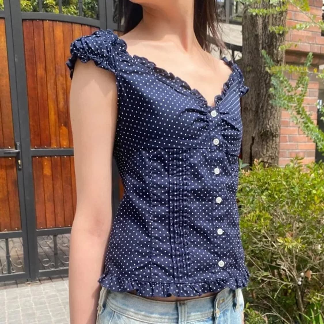 브랜디 멜빌 엘레나 도트 블라우스 상품이미지2