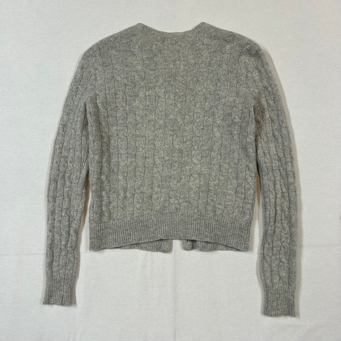 S) 폴로 랄프로렌 캐시미어 블렌드 케이블 가디건 신형 큐알탭 상품이미지5