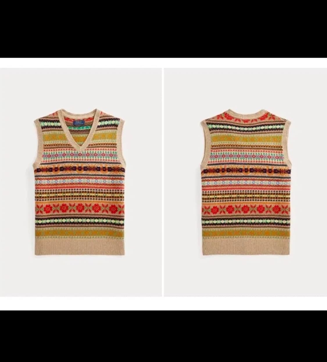 폴로 랄프로렌 페어아일 캐시미어 니트베스트 팝니다. 상품이미지1