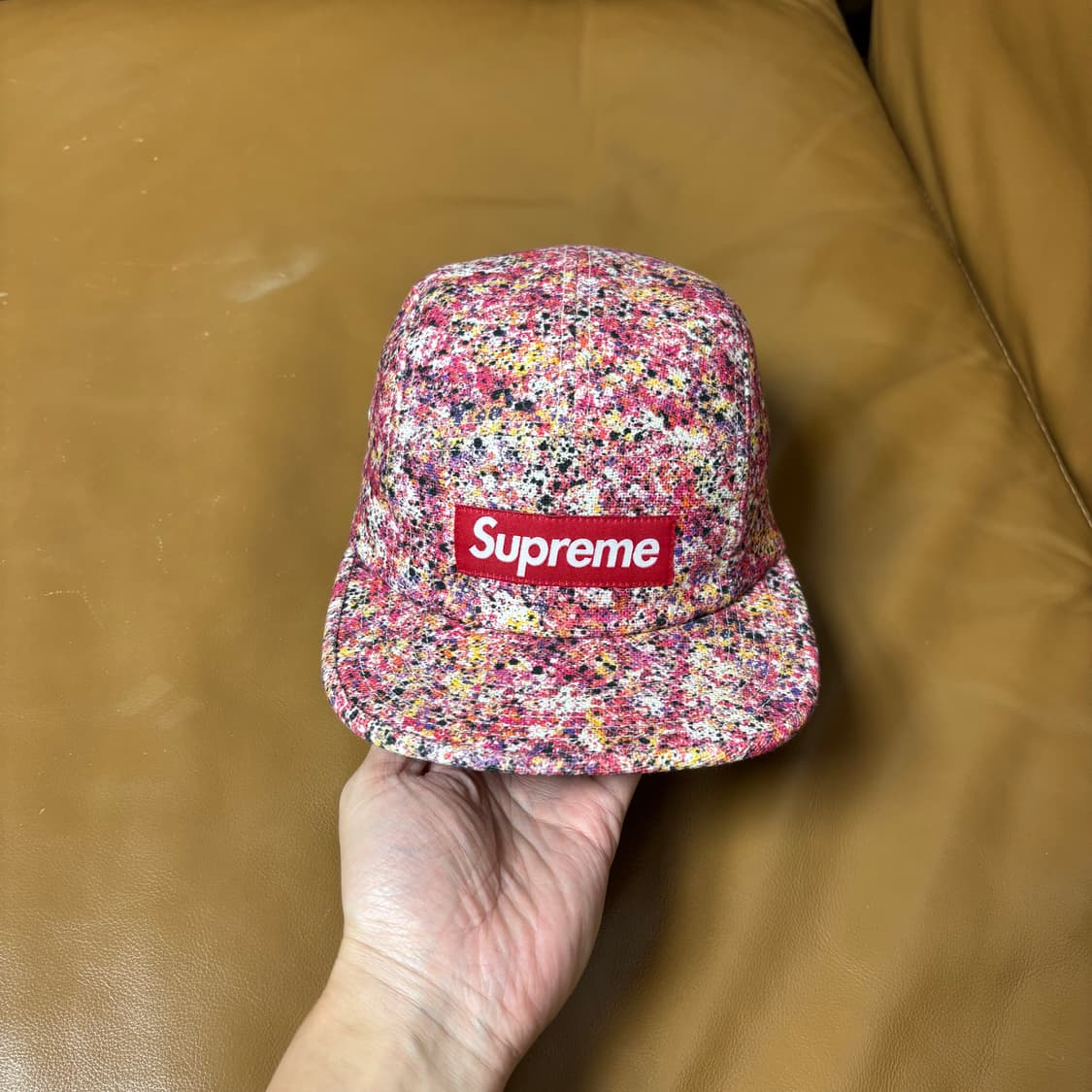 슈프림 캠프캡 모자 박스로고 리버티 스프레이 핑크 상품이미지2