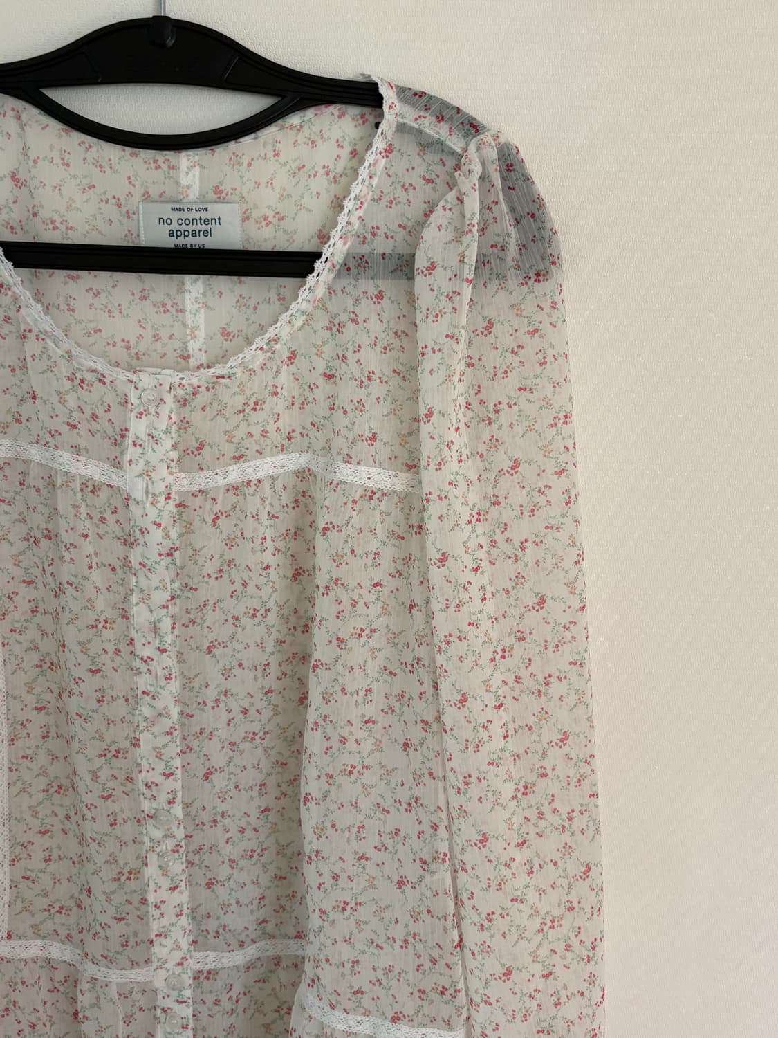 노컨텐츠 338. Sheer Flower Dress  상품이미지4