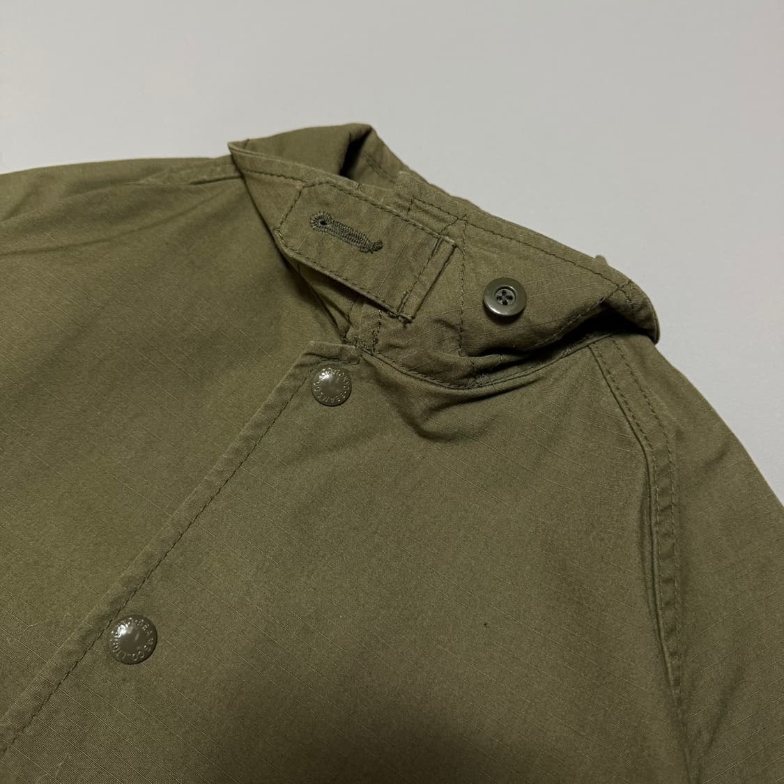 빔즈(BEAMS) 17AW 올리브 립스탑 코튼 스냅 버튼 밀리터리 자켓  상품이미지4