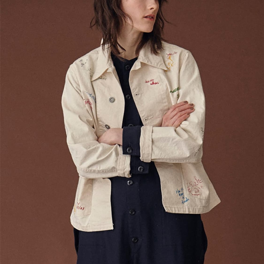 X BEAMS BOY hand paint twill jacket 상품이미지2