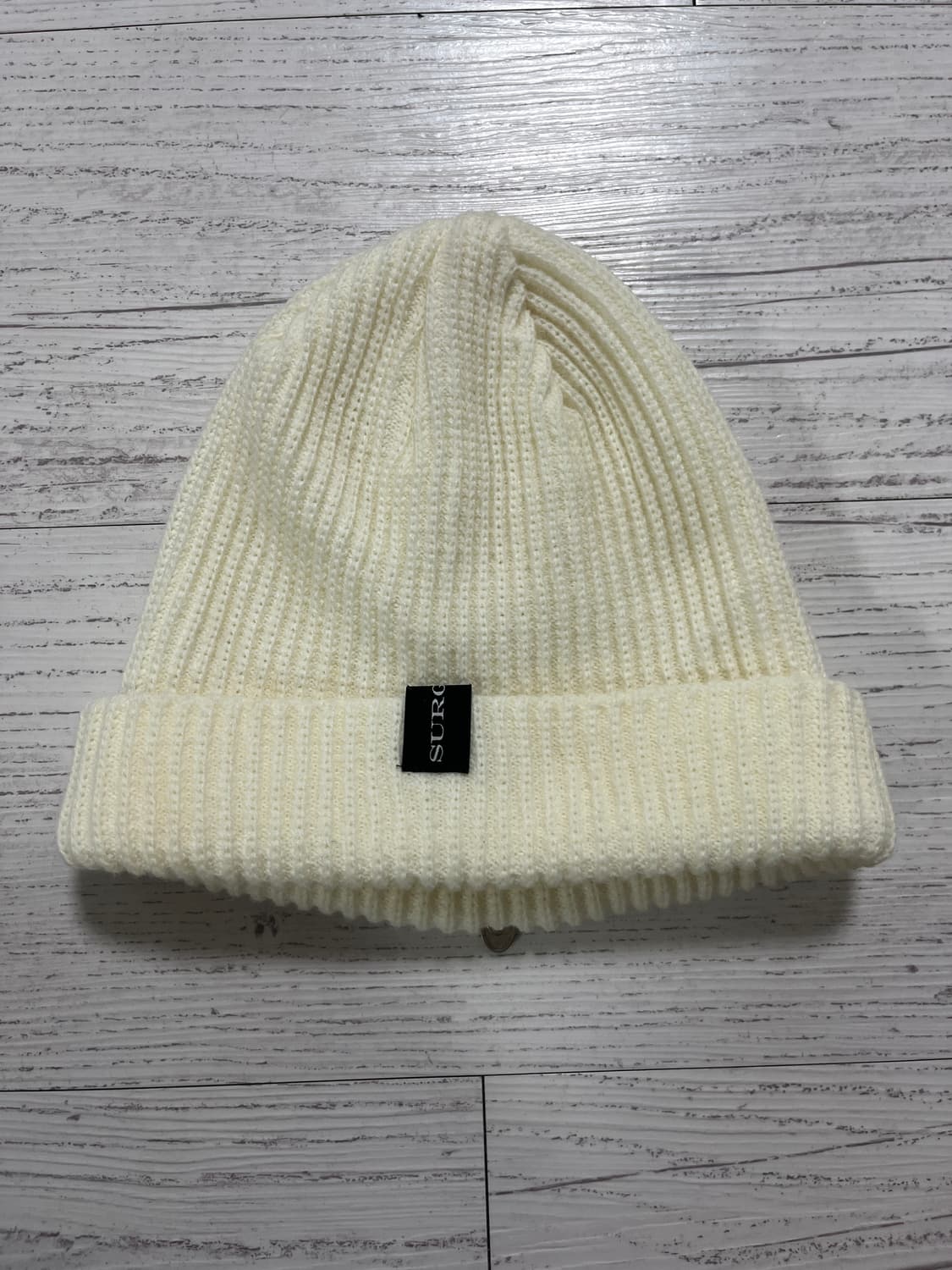 써저리 클로버 로고 비니 Ver.2 화이트 상품이미지2