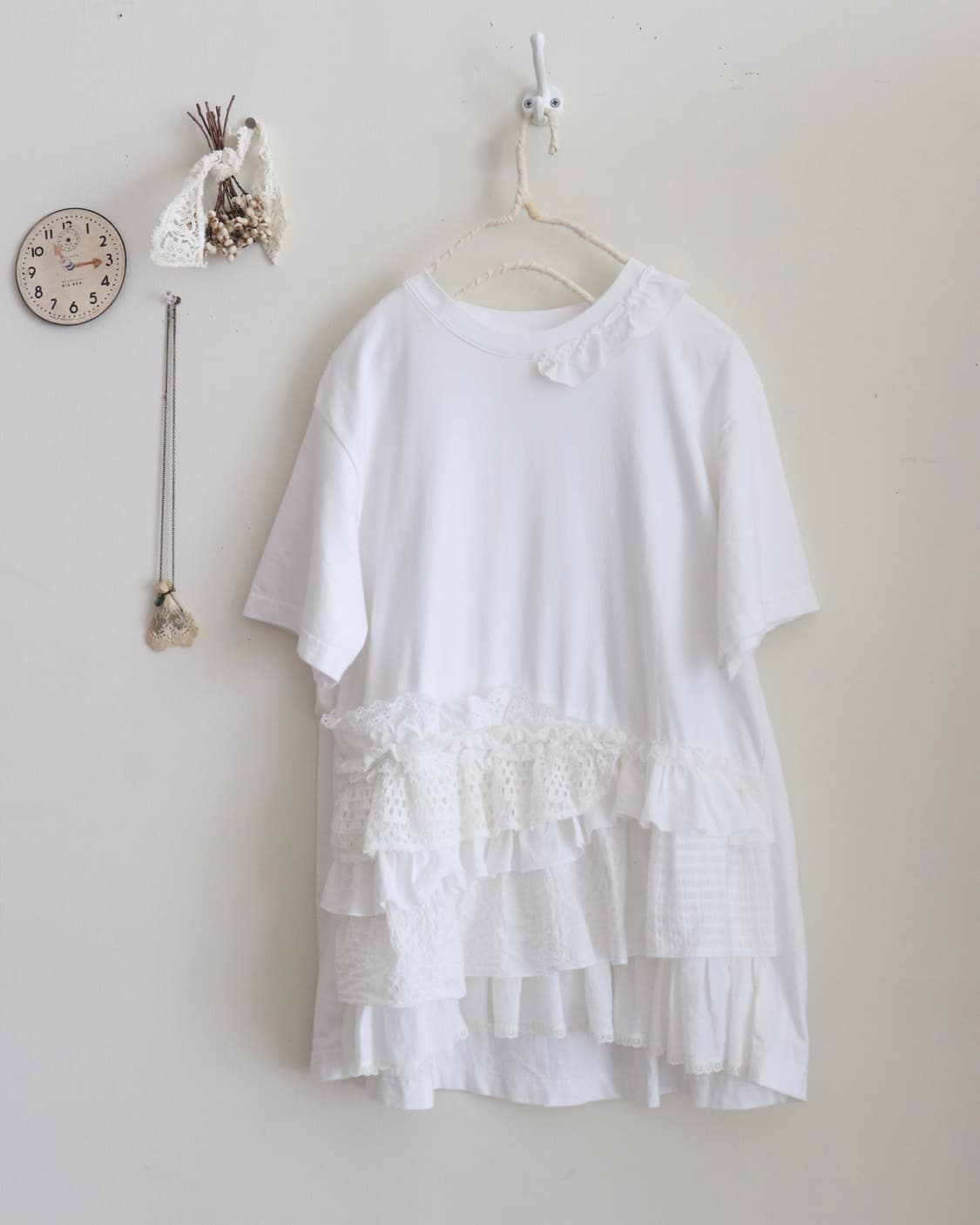 [Beams Boy] Tori-To Lace Frill T-Shirt 상품이미지9