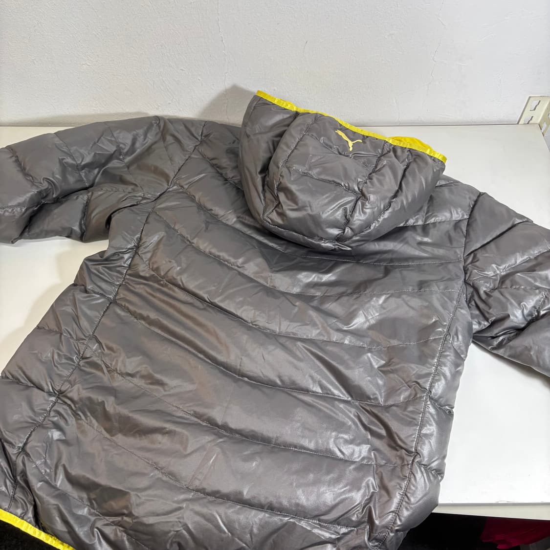 M-L 푸마 진그레이 구스다운 경량패딩점퍼 상품이미지3