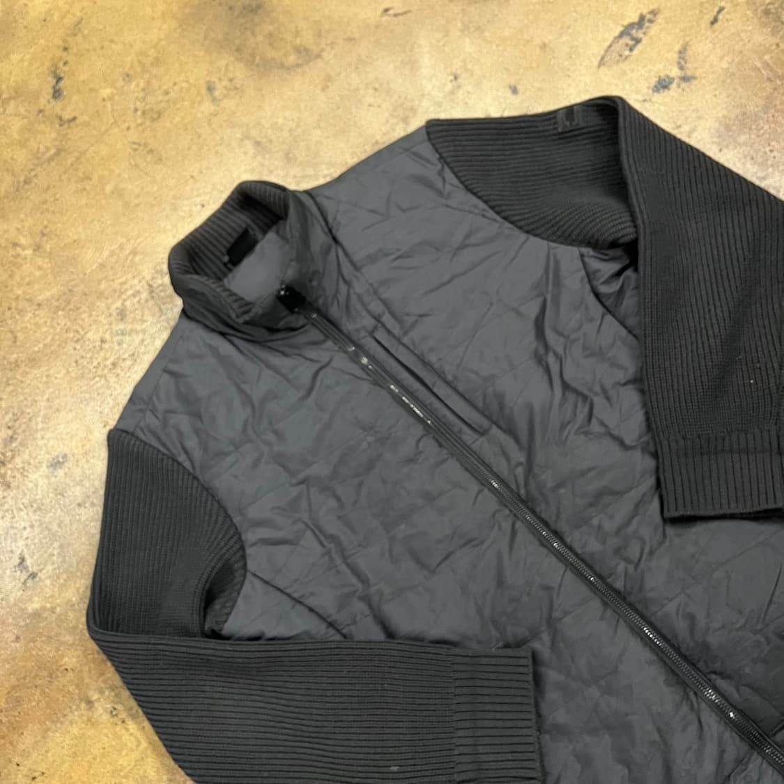 [정품/XL] 노스페이스 블랙 퀄팅 니트 배색 점퍼 b15 상품이미지1