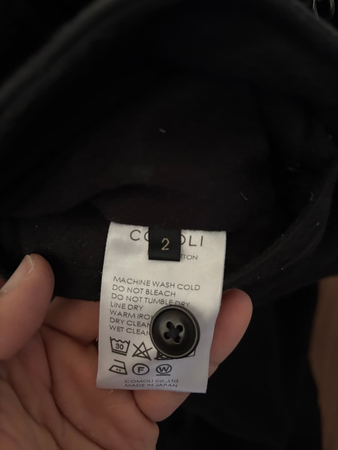 코모리 몰스킨 팬츠 블랙 2 comoli moleskin 상품이미지6