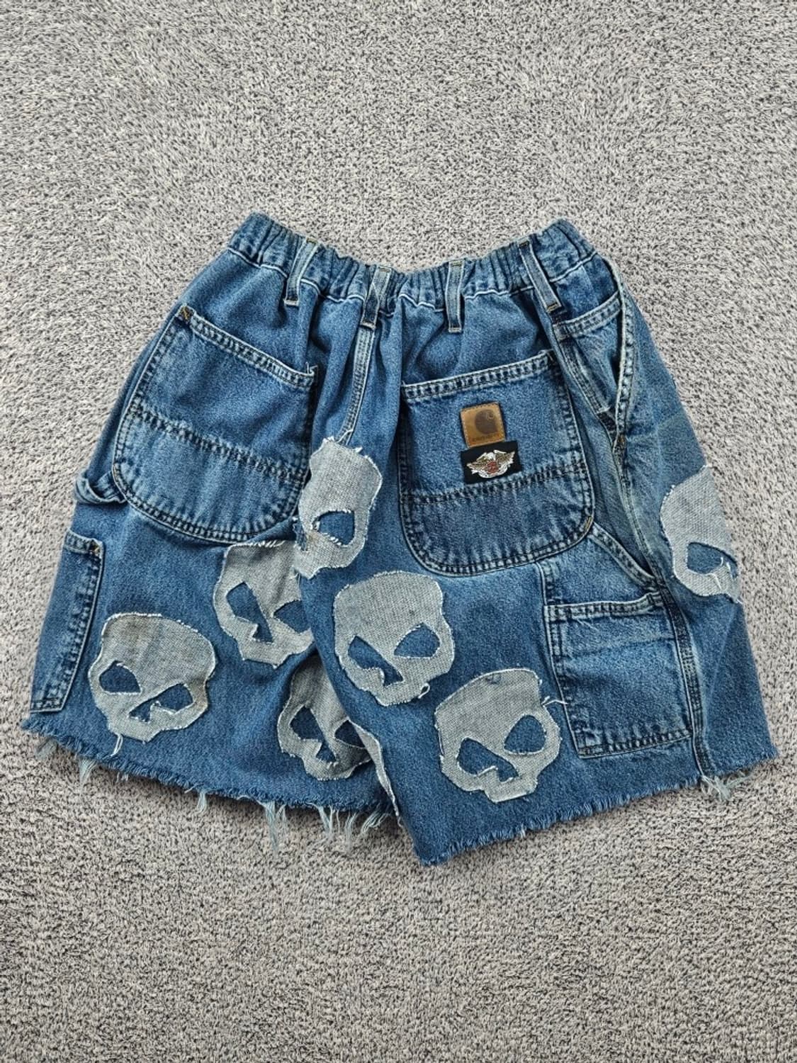 칼하트X할리데이비슨 커스텀 데님 쇼츠 반바지 (42"추정) / 11646 상품이미지2