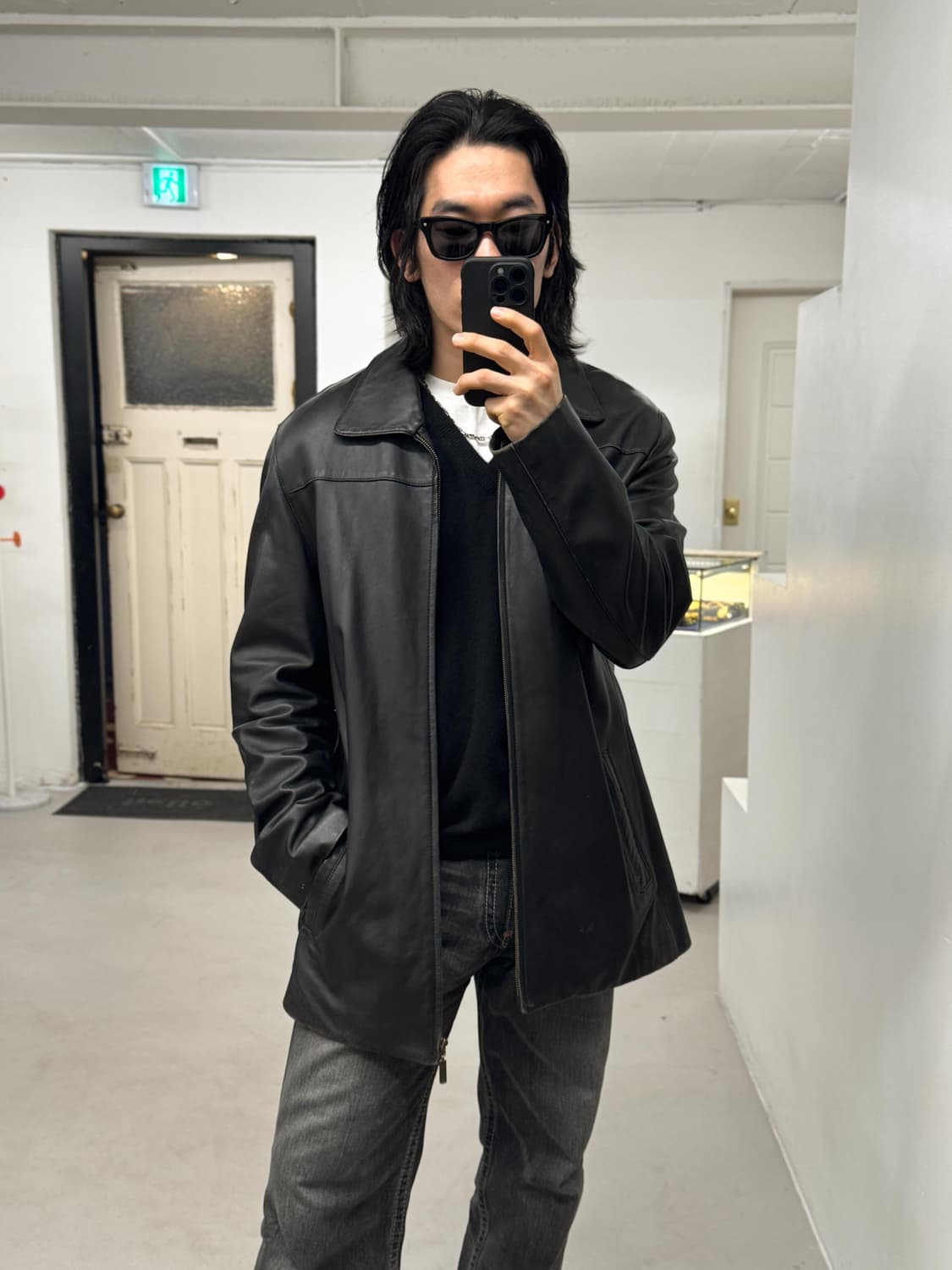 레더 집업 자켓 상품이미지6