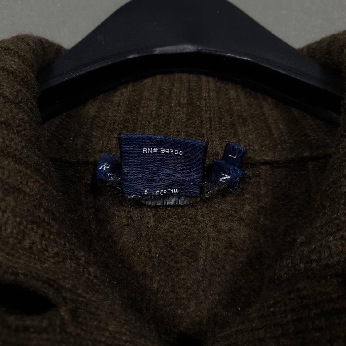 여성 S) 폴로 랄프로렌 울 캐시미어 케이블 니트 꽈배기 가디건 브라운 상품이미지5