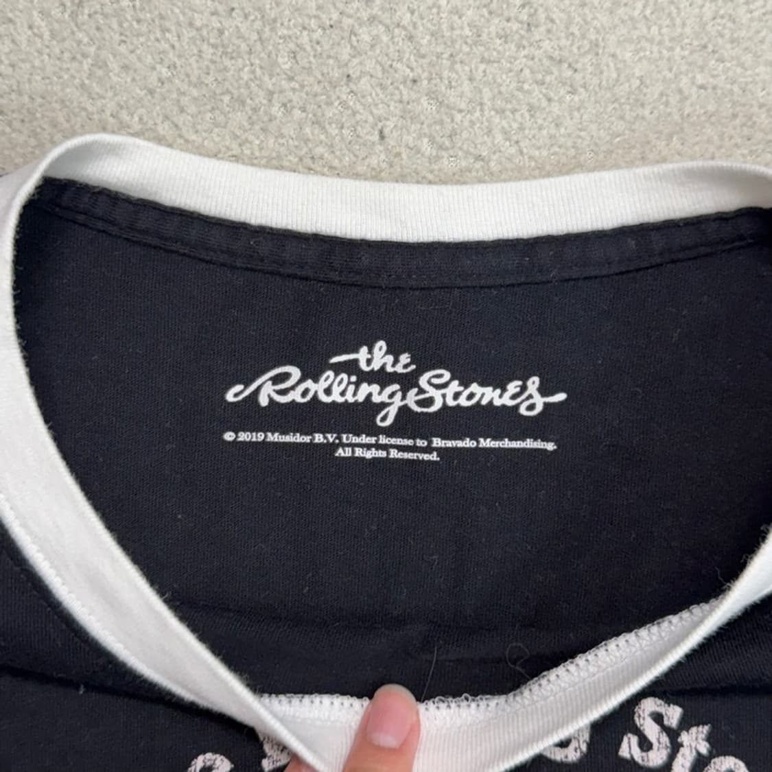 Rolling Stones 빈티지 링거 티셔츠 반팔 티 L 상품이미지4