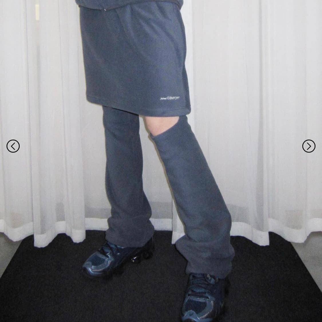 지초이 플리스 스커트 팬츠 쿨그레이 2사이즈 상품이미지2