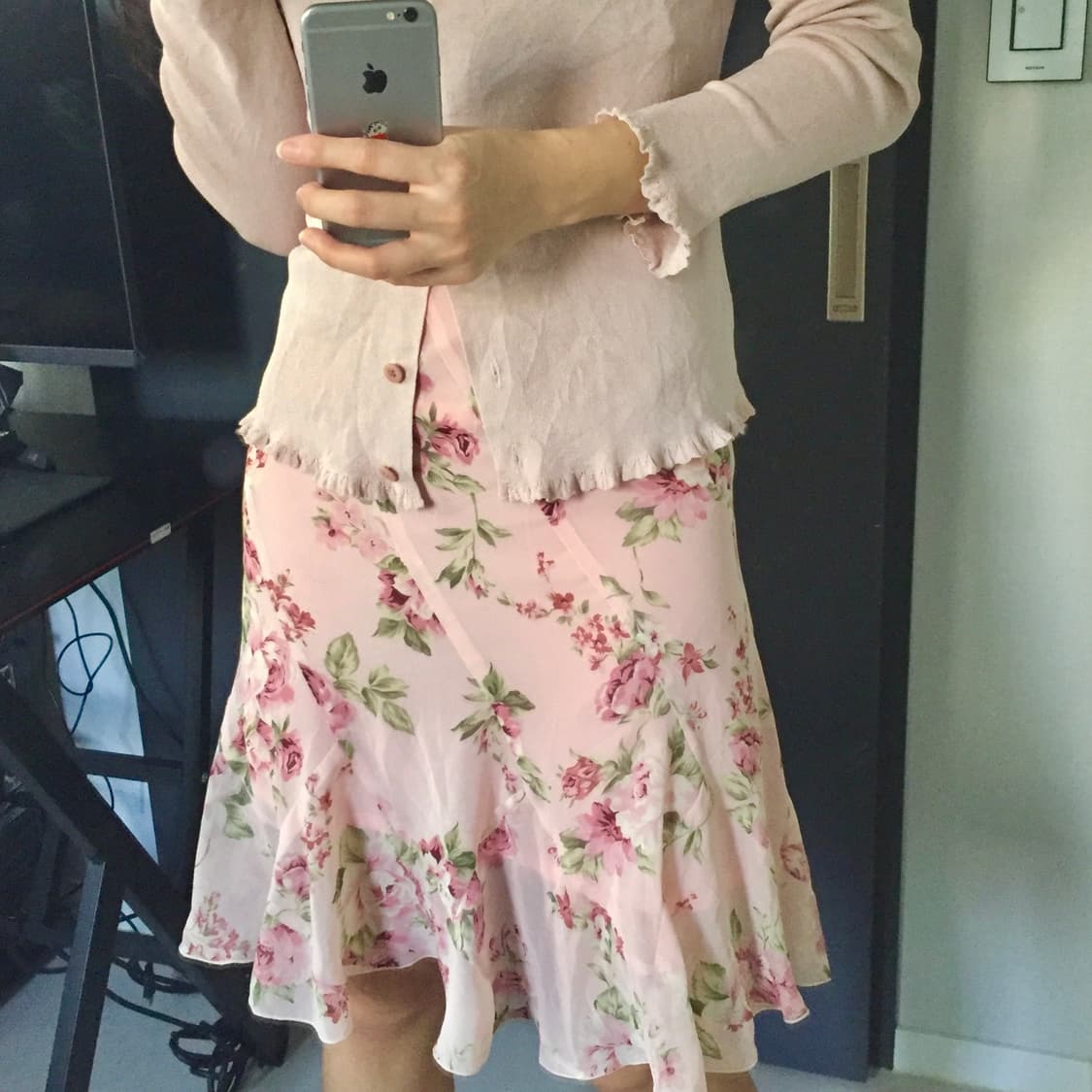 플라워 프릴 페어리 로걀 딸기우유 로즈 스커트 상품이미지2