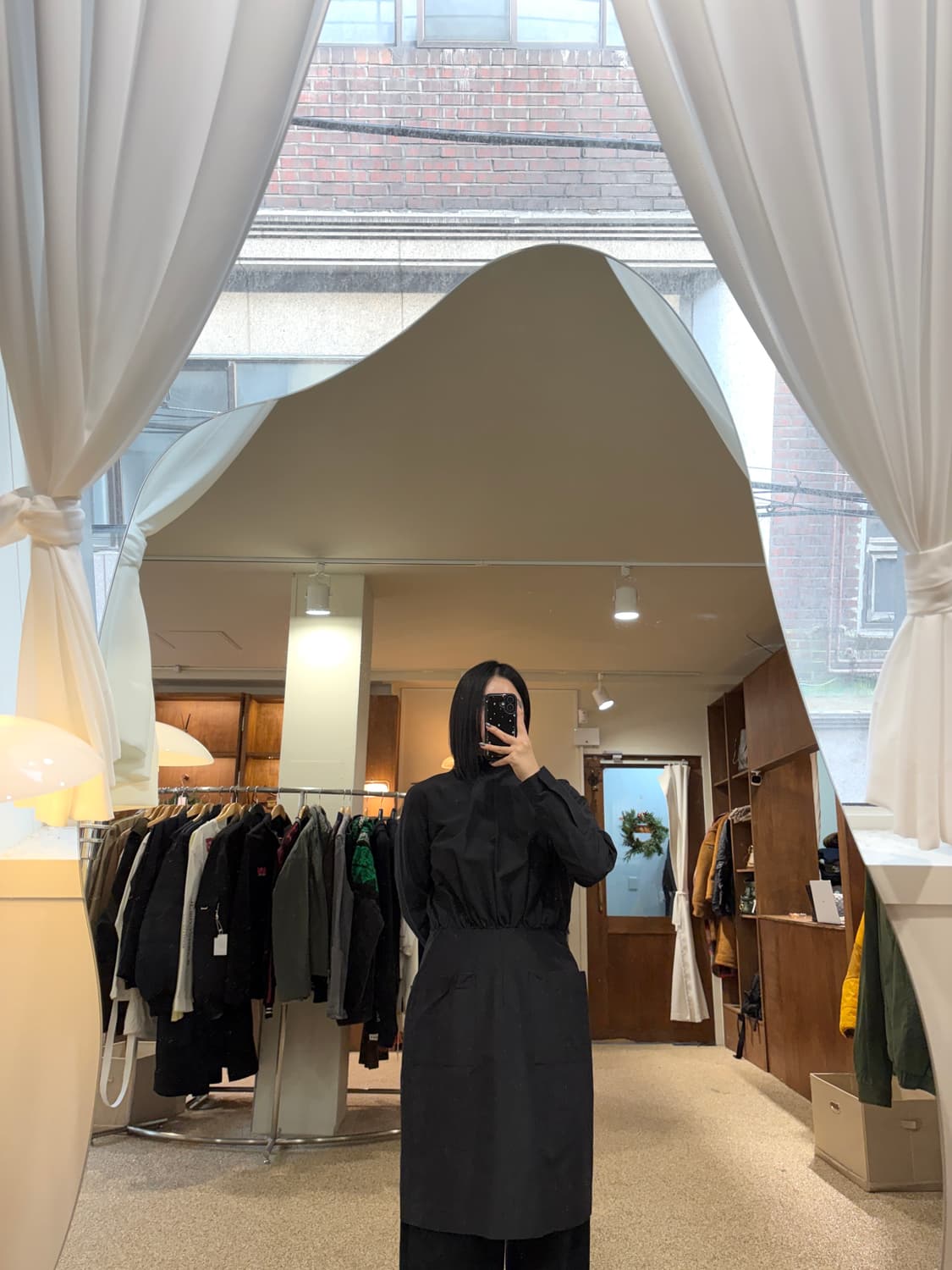 프라다 실크블렌드 하이넥 드레스 상품이미지2