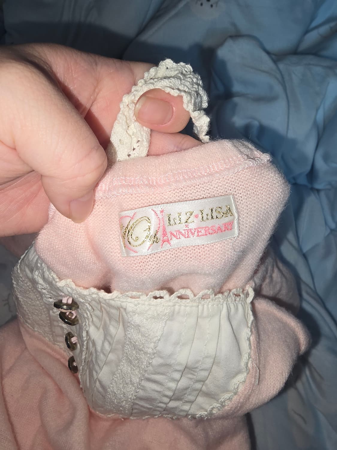 Lizlisa 리즈리사 핑크 로걀 니트 상품이미지4