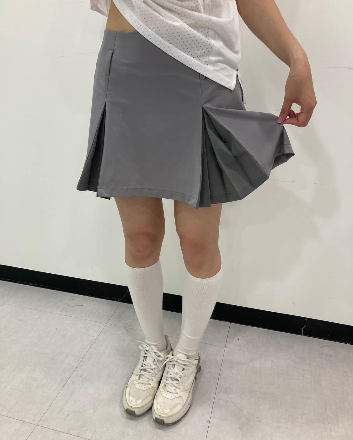 Hidden pleated mini sk 상품이미지4