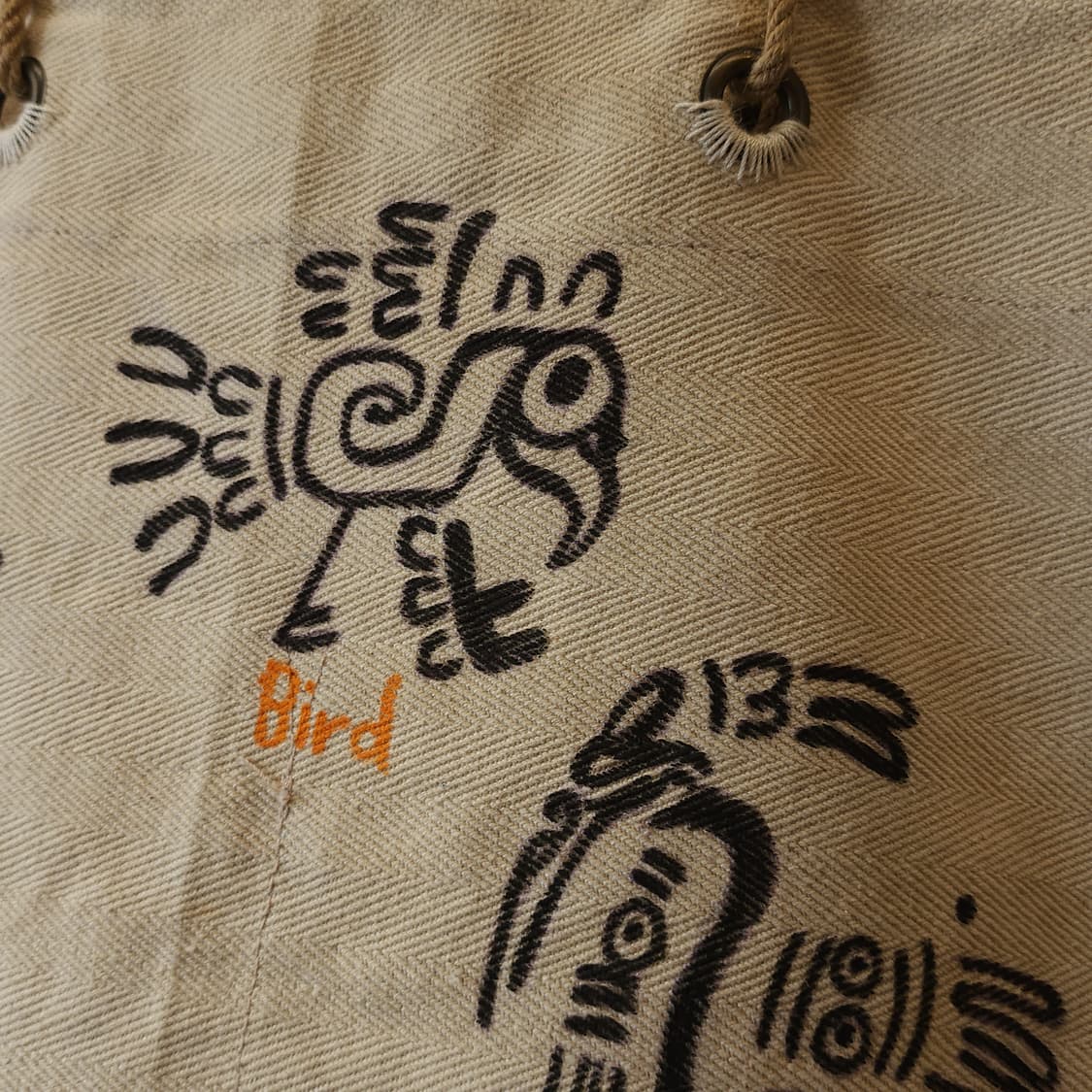 핸드 드로잉 캔버스 토트백 빈티지 더플백 리메이크 화이트 아메리카 심볼 상품이미지6