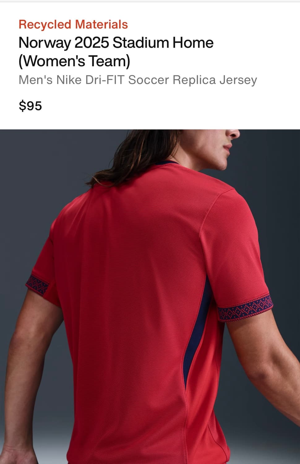 나이키 노르웨이 2025 여자 국가대표 홈 유니폼 레플리카 상품이미지6