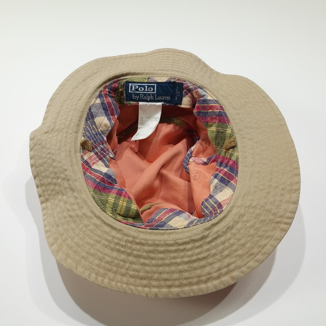 CL250 폴로 00s 한국판 코튼 마드라스체크 핑크 버킷햇 모자 상품이미지5