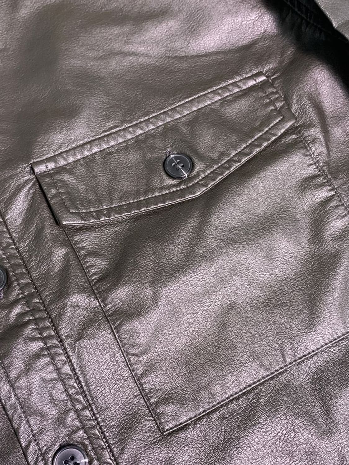 FAKE LEATHER CPO SHIRT 상품이미지8