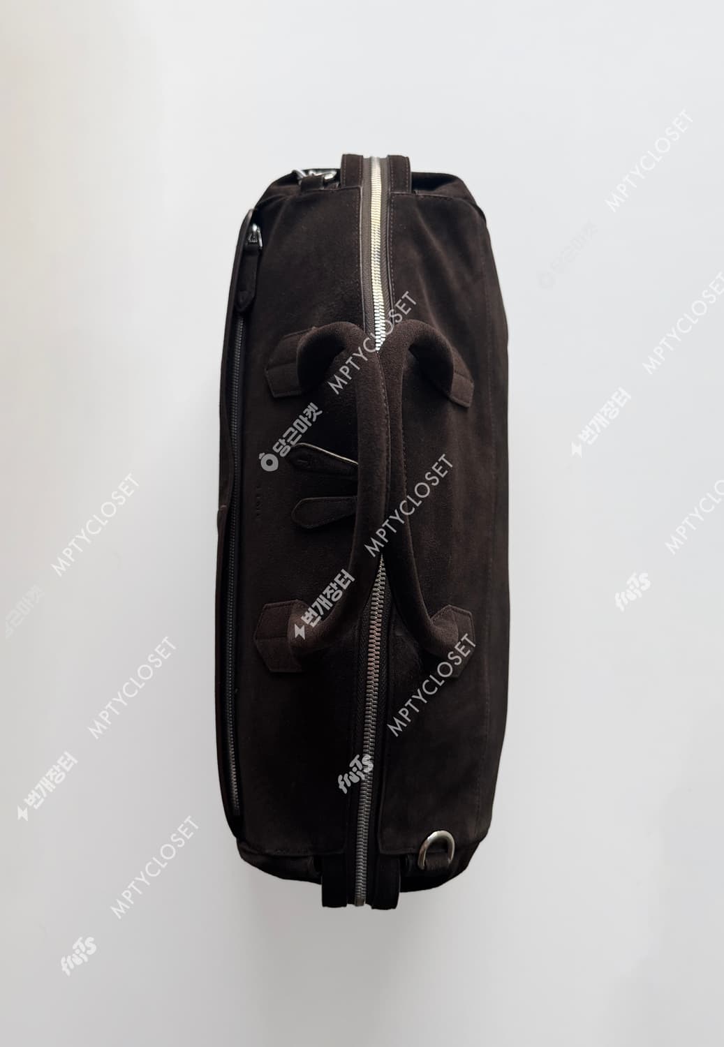 타임옴므 25fw 스웨이드 포켓 더플백 다크브라운 상품이미지7