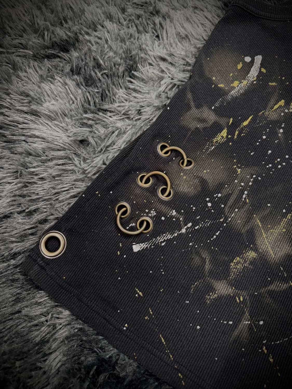 Semantic design 페인팅 디테일 골지 슬리브리스 상품이미지5