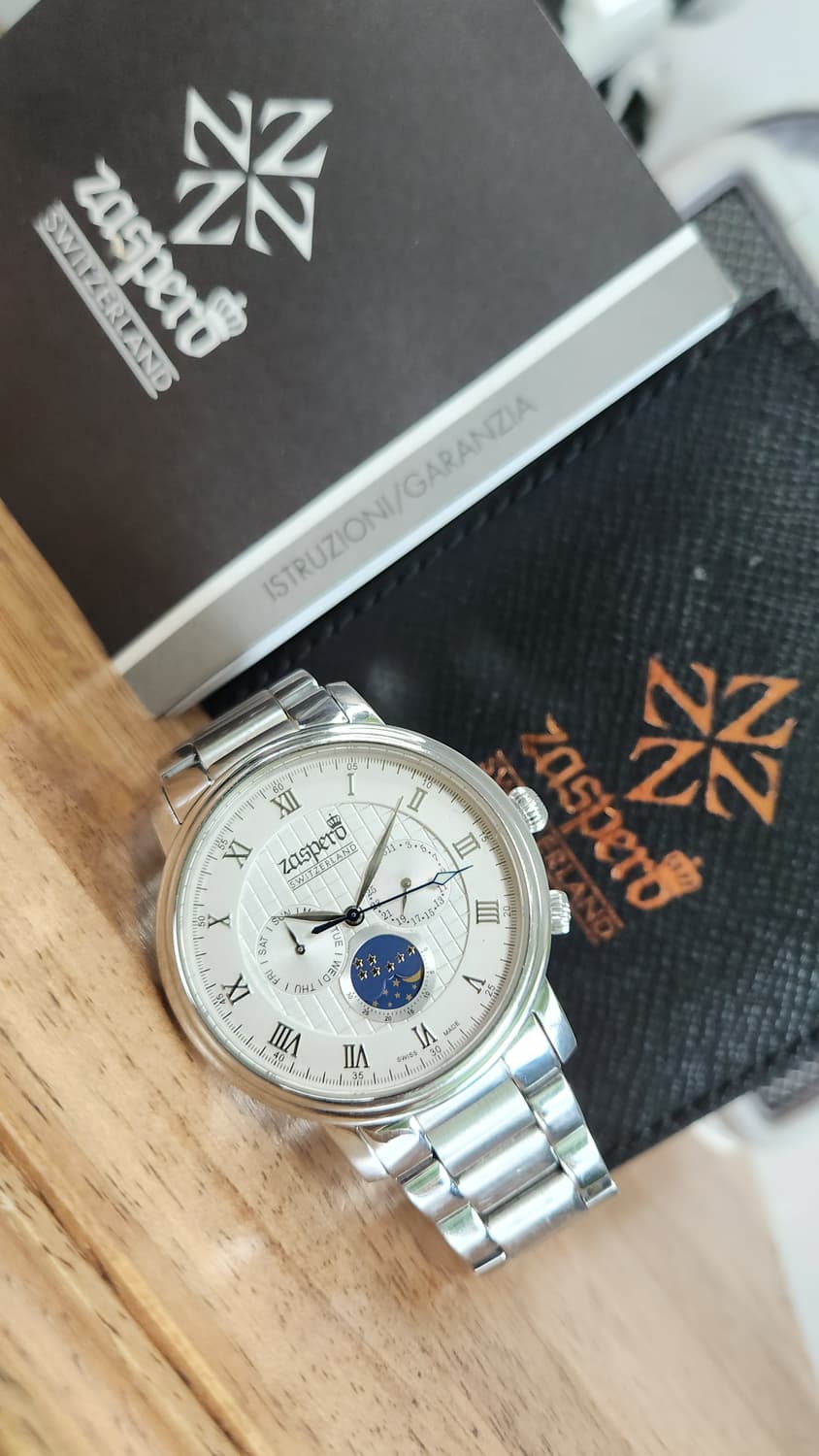 # 스위스메이드 자스페로  클라시코 문페이즈 남자명품 메탈시계 급처 상품이미지10