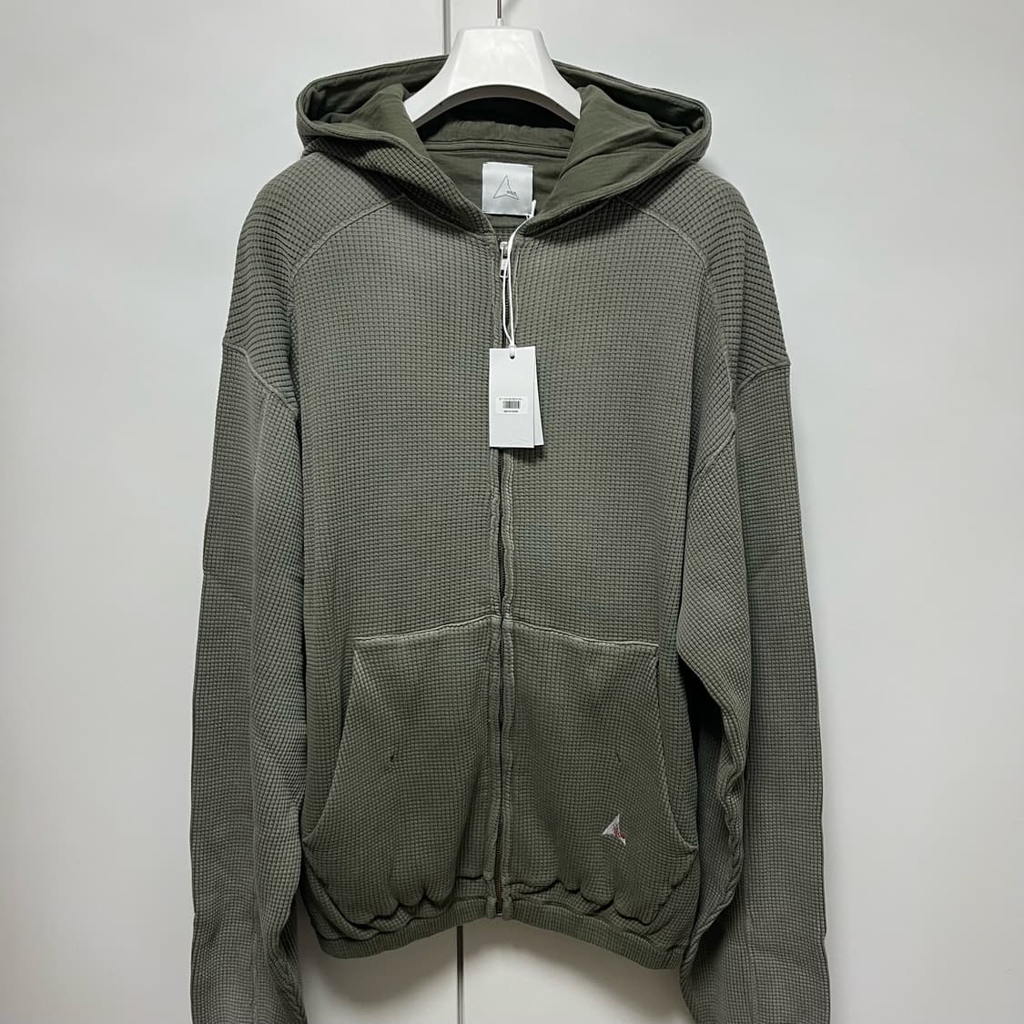 [M,L,XL]로아 하이킹 Faded Waffle 후드집업/카키 상품이미지1