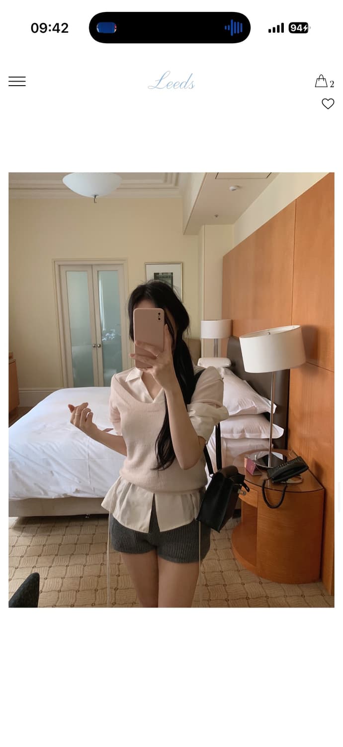 Leeds(리즈) Shu layered blouse(peach) 상품이미지2