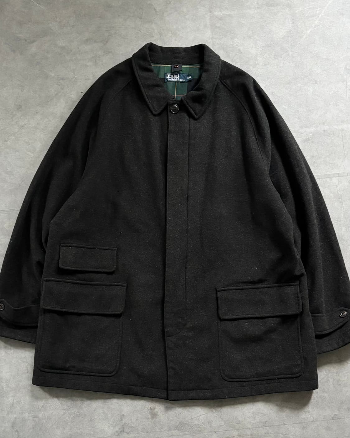 Polo 폴로 블랙 울 카 코트 상품이미지3