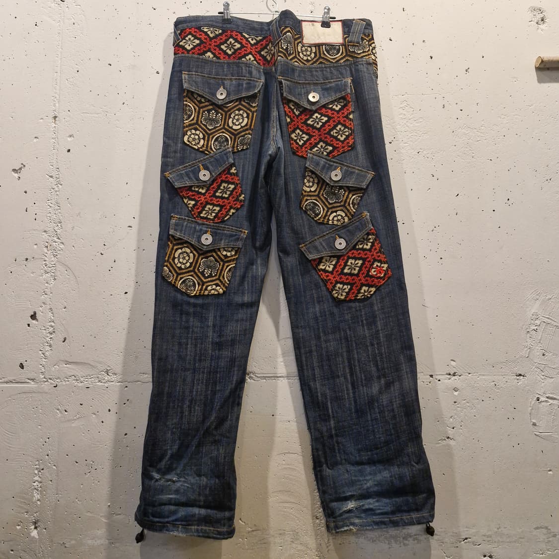 일본 JPN 빈티지 오리엔탈 패치워크 자수 데님 상품이미지9