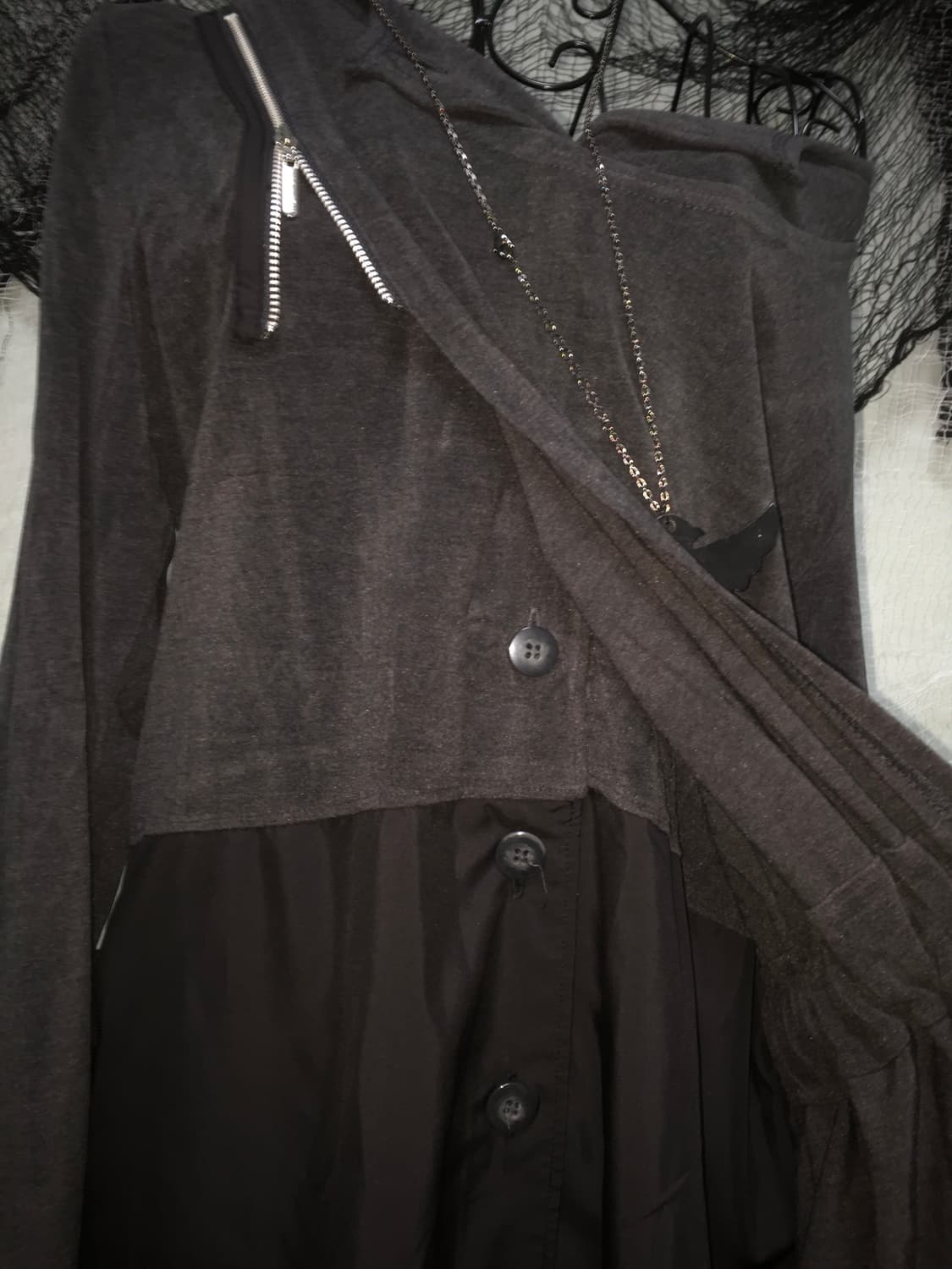 horror game girl zipper detail dress 상품이미지5