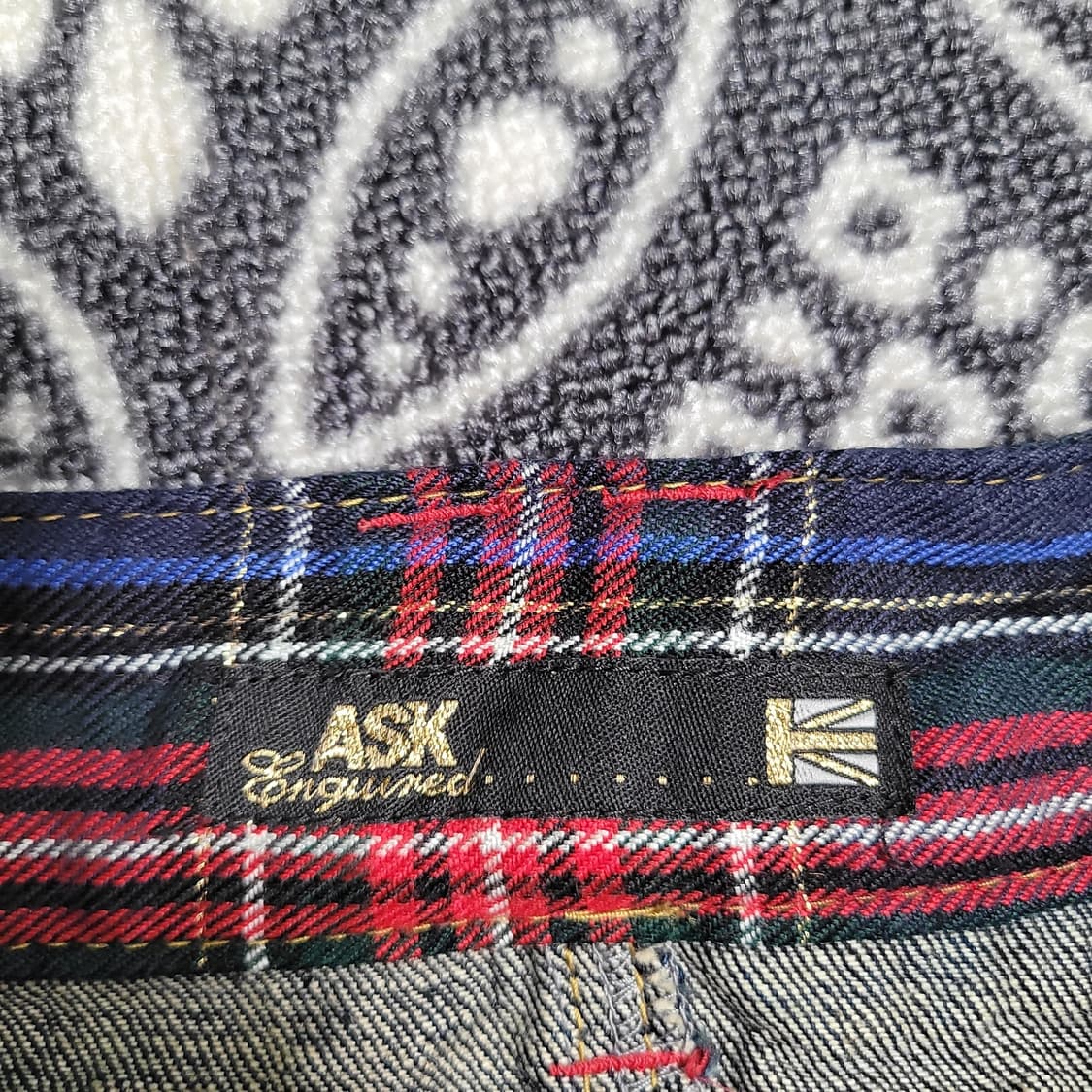 ASK 애스크 y2k 지퍼 백포켓 미니마우스 데님스커트 상품이미지2
