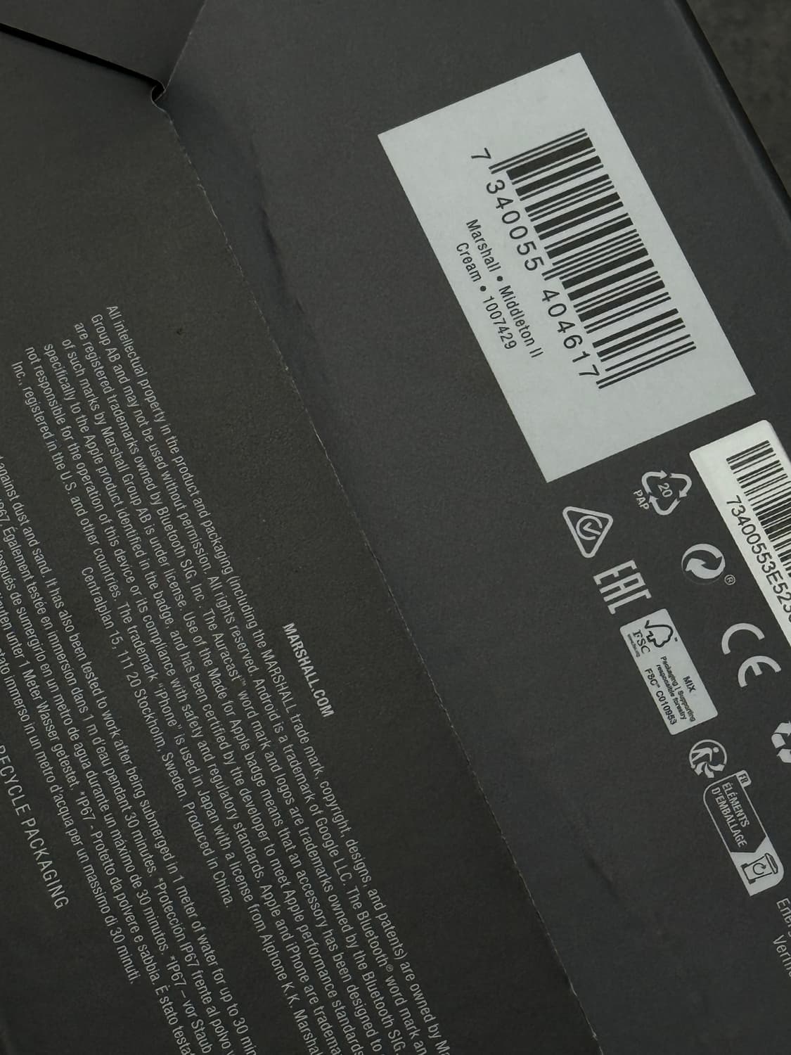 미개봉 소비코 / 마샬 미들톤2 크림 스피커 Middleton 상품이미지4