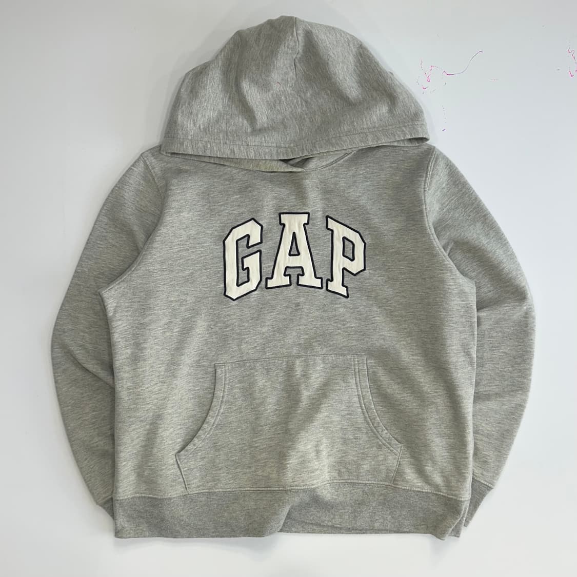 Gap 갭 아이보리 로고 그레이 후드티 상품이미지3