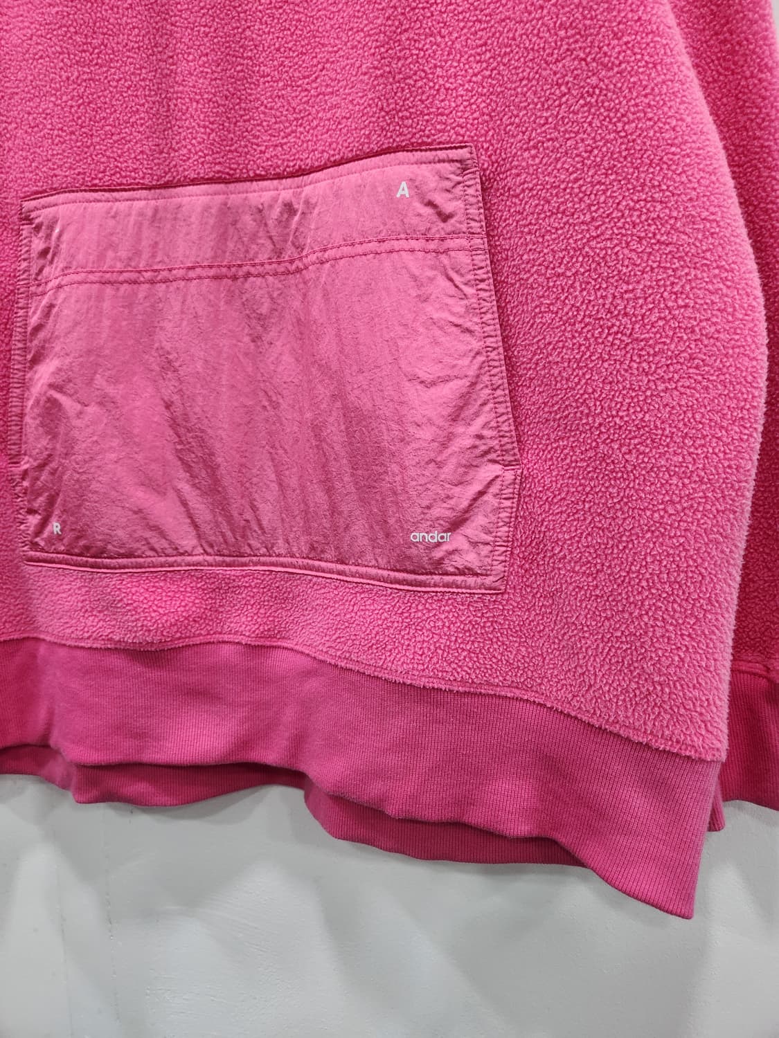 안다르(Andar) 핑크 플리스 후드티 2사이즈 상품이미지3