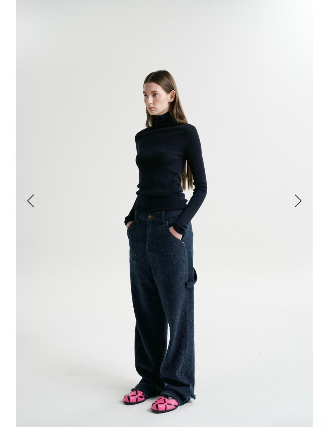 후왓웨어 Flow soft Turtleneck 네이비 새상품(내용필) 상품이미지5