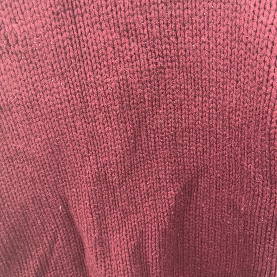 챔스 스노우 플레이크 버건디 니트 집업 가디건 L C06648 상품이미지7