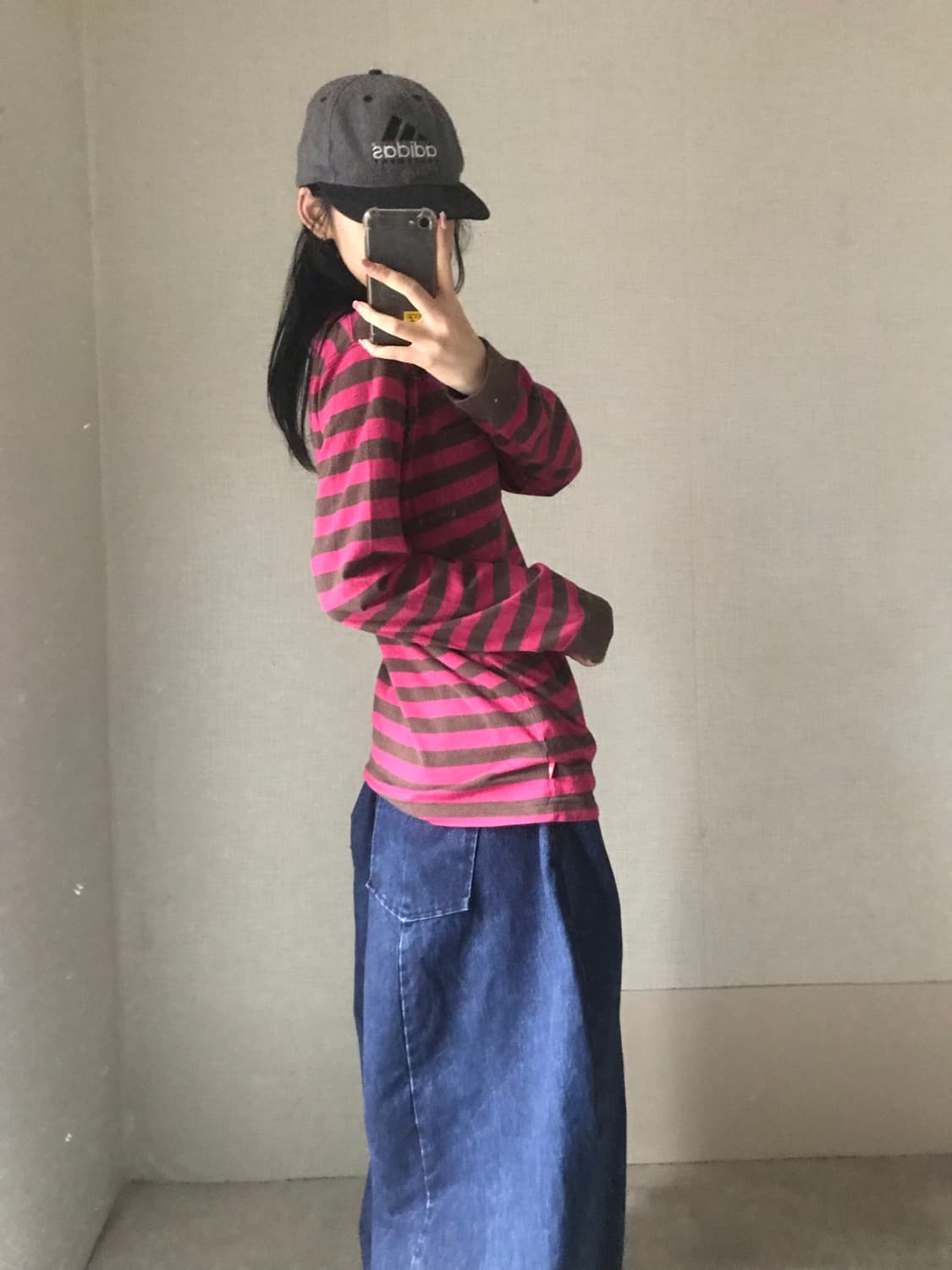 스투시 핑크브라운 스트라이프 롱슬리브 상품이미지3