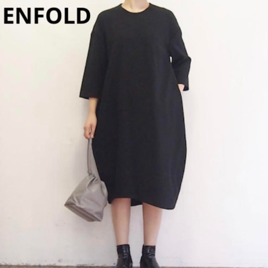 ENFOLD 원피스 블랙 36 상품이미지3